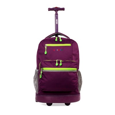 J World Sunlight 18" Rolling Backpack - Purple