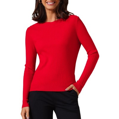 INSPIRE CHIC Women's Crew Neck Long Sleeve Casual Knit Casual Sweaters