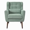 CLIHOME Modern Accent Chair, Teddy Fabric Living Room Chairs Comfy Reading Chair, Lounge Arm Chairs for Living Room Bedroom - 3 of 4