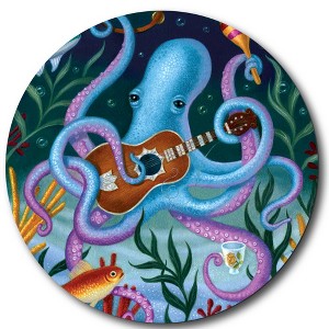 Courtside Market Global Wonders Photography Collection, Lenny Octopus Statement Piece Wood Décor - 1 of 4