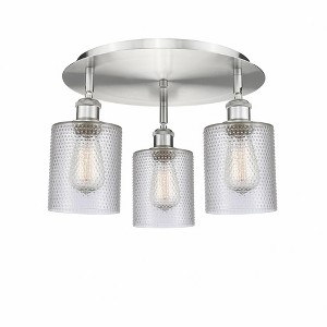 Cobbleskill - 3 Light Flush Mount In Art Deco Style-9.63 Inches Tall and 17.75 Inches Wide - 1 of 1