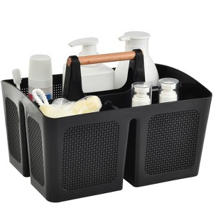 Aoibox Portable Shower Caddy Basket with Compartments, Plastic Divided Cleaning Caddy Organizer Storage Tote with Handle for Bathroom - 1 of 4