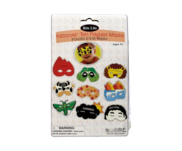 10pc Shulsinger Judaica Ten Plagues Masks