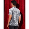 Lars Amadeus Men's Short Sleeves Mock Neck Pullover Velour T-Shirts - 3 of 4