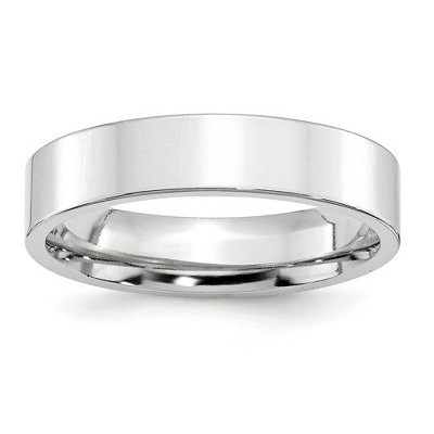Black Bow Jewelry 4mm to 6mm Platinum Polished Flat Comfort Fit Band
