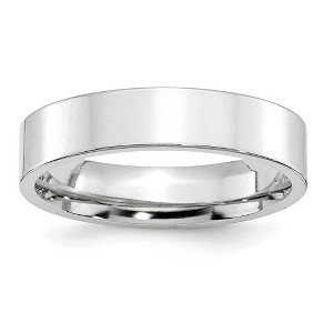 Black Bow Jewelry 4mm to 6mm Platinum Polished Flat Comfort Fit Band - 1 of 4