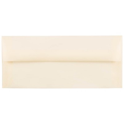 JAM Paper #10 Business Translucent Vellum Envelopes 4.125 x 9.5 Ochre Ivory PACV350