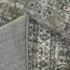 Washable Area Rug, Non-Slip Vintage Low-Pile Indoor Carpet, Distressed Floral Print, Ultra Soft Foldable - 3 of 4