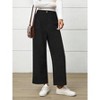 Coolmee Womens Corduroy Palazzo Pants Wide Leg Pants Button Front Zipper Straight Pants with Pockets - 4 of 4