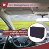 Unique Bargains Car Sunglasses Case Universal Faux Leather Rhinestones Metal 7.87"x 5.51" 1 Pc - 2 of 4