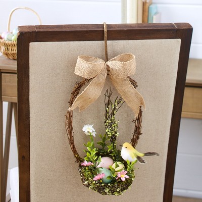 Lakeside Easter Basket Chair Back Decoration - Hanging Ornament for Rear of Seat