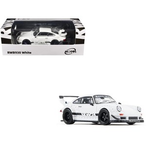 RWB 930 Matt White with Black Stripes 1/64 Diecast Model car by