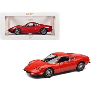 1968 Dino 246 GT Red 1/18 Diecast Model Car by Norev - 1 of 4