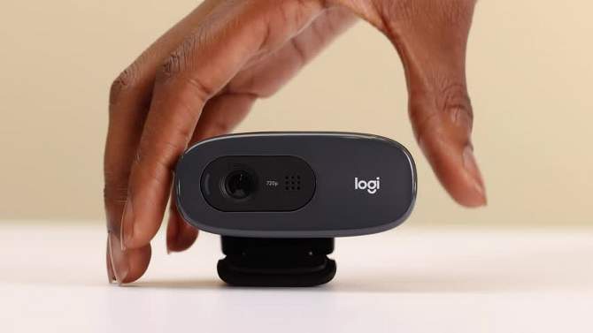 Logitech C270 3.0MP Webcam - Black, 2 of 10, play video