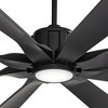 70" Possini Euro Design Defender Modern Indoor Outdoor Ceiling Fan with Dimmable LED Light Remote Control Matte Black Damp Rated for Patio Exterior - 3 of 4