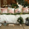 Pink Christmas Pillow Covers Set of 4 for Xmas Decor Winter Holiday Throw Cushion Case - 2 of 4