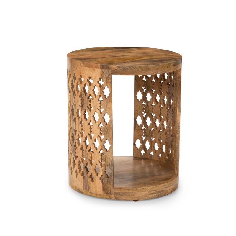 Brinley Round End Table Natural - Steve Silver Co., 1 of 7