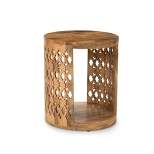 Brinley Round End Table Natural - Steve Silver