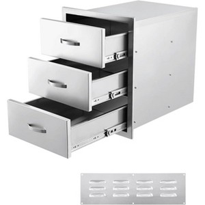 COZONY Stainless Steel Outdoor Kitchen Drawers, Commercial-Grade Flush Mount Storage System for BBQ Islands & Outdoor Kitchens - 1 of 4