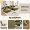 MOONMISS Pelletized velvet U Shape Cloud Couch with 2 Ottomans,3 Seater Comfy Sofa with Bolster Armrest Pillows,sofa for Living Room - 3 of 4