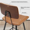 Arceso Bentwood Counter Height Bar Stool Set of 2, PU Leather Upholstered Barstools with Back, 24.5 Inch - 4 of 4