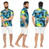 LA LEELA Men's Hawaiian Shirts Short Sleeve Button Down Shirt Mens Vacation Shirts Summer Beach Casual Tropical Shirts for Men Funny - 3 of 4