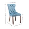 FURNIinspire Dining Chairs Dining Room Chair Dining Table Chairs, Set Of 2 Kitchen Chairs Velvet Upholstered Dining Chair, Blue, 24.4"*19.7"*37.5" - 3 of 4