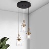 LNC Auisre Modern Kitchen Island Pendant Lights, Polisehd Gold with Seeded Glass Shade,1/3Light,5.5in/15.5in - 2 of 4