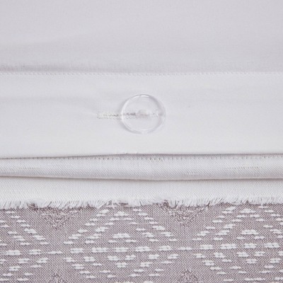 Neutral Clipped Jacquard King/Cal King Duvet Cover Set