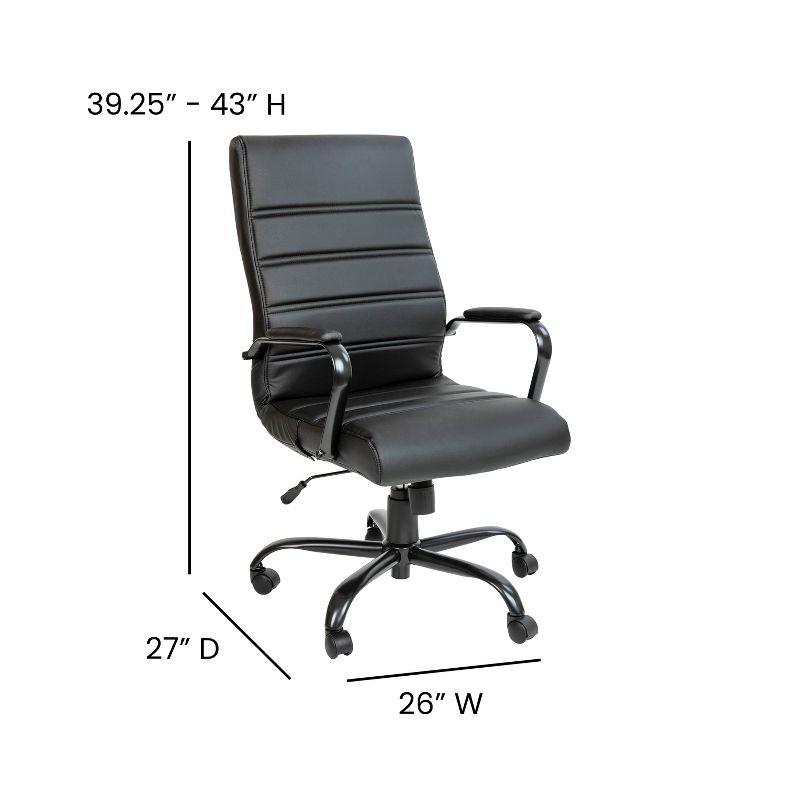 Flash Furniture High Back Executive Swivel Office Chair with Metal Frame and Arms, 6 of 14