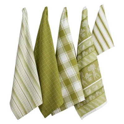 5pc Cotton Kitchen Set Green  - Design Imports