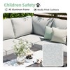 COWLOWN 7 Piece Gray Outdoor Aluminum Patio Furniture Set, Modern Conversation Table and Chair Sets for Backyard, Lawn and Deck Spaces - 3 of 4