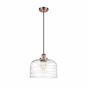 Bell - 1 Light Cord Hung Mini Pendant In Industrial Style-11.38 Inches Tall and 12 Inches Wide - 1 of 1