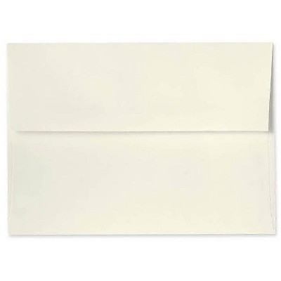 LUX 5 3/4" x 8 3/4" 100% Recy 80lbs. Square Flap Envelopes W/Glue Natural 4895-NPC-50