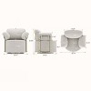 Contemporary Upholstered Swivel Accent Chair with Gold Metal Legs and Fluffy Fabric for Living Room or Office-Maison Boucle - 4 of 4