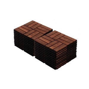Interlocking Deck Tiles, Outdoor Waterproof & Anti-slip, for Patio, Balcony, Pool Side, Bathroom, Shower, Balcony, Porch - 1 of 4