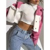 Coolmee Women's Fleece Button up Fuzzy Jacket Fleece Jackets Outerwear Fall Fashion Clothes - 3 of 4