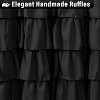 LunaLulinlk Farmhouse Shower Curtain Shabby Chic Black Shower Curtain with 12 Hooks 72'' x 72'' - 2 of 4