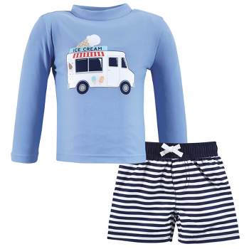 Hudson Baby Boys Swim Rashguard Set, Ice Cream Truck