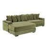 TiramisuBest 111.4" Beige Flannelette Sofa with 8 Throw Pillows, Matching Foot Design, Elegant Cozy Couch for Living Room, Bedroom & Office - 4 of 4
