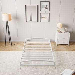 Low Bed Frame Full Size, 6-Inch Heavy Duty Metal Platform, No Box Spring Required, Noise-Free, Non-Slip, Easy Assembly, White - 1 of 4