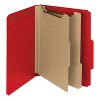 Smead Pressboard Classification Folder 2" Exp. 2 Dividers Letter Bright Red 10/BX 14061 - 3 of 4