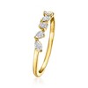 Pure Collection by Ross-Simons 0.25 ct. t.w. Multi-Shaped Lab-Grown Diamond Ring in 18kt Gold Vermeil - 3 of 4