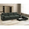 97" Sectional Sofa Chenille L Shaped Couch with Storage Ottoman Adjustable Phone Holder Wide Seat Comfy Sofa for Living Room - 4 of 4