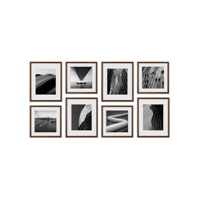 Haus and Hues Ascot Gallery Wall Frame Set with Real Glass and Mat