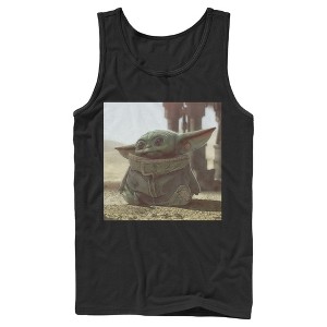 Men's Star Wars The Mandalorian The Child Square Frame Tank Top - 1 of 4