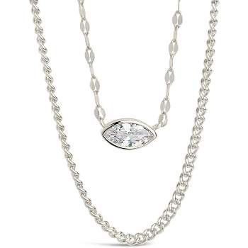 SHINE by Sterling Forever Amelia CZ Layered Necklace