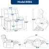 Dual Motor Power Lift Recliner Chair for Elderly,40"W Heavy Duty Chenille Recliner with 8-Point Massage,Lumbar Heat & Cup Holders-Baofuwish - 4 of 4