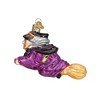 Old World Christmas Glass Blown Ornament for Tree, Witch On Broomstick - 2 of 4