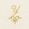 Linum Home Textiles 100% Turkish Cotton MONICA Gold Thread 2PC Embellished Washcloth Set - 3 of 3